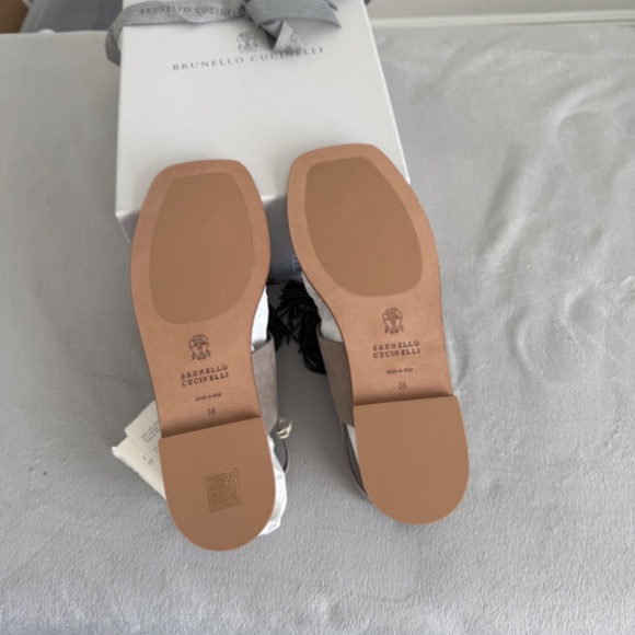 Brunello Cucinelli Suede Sandals with Precious Tassel - Picture 6 of 14